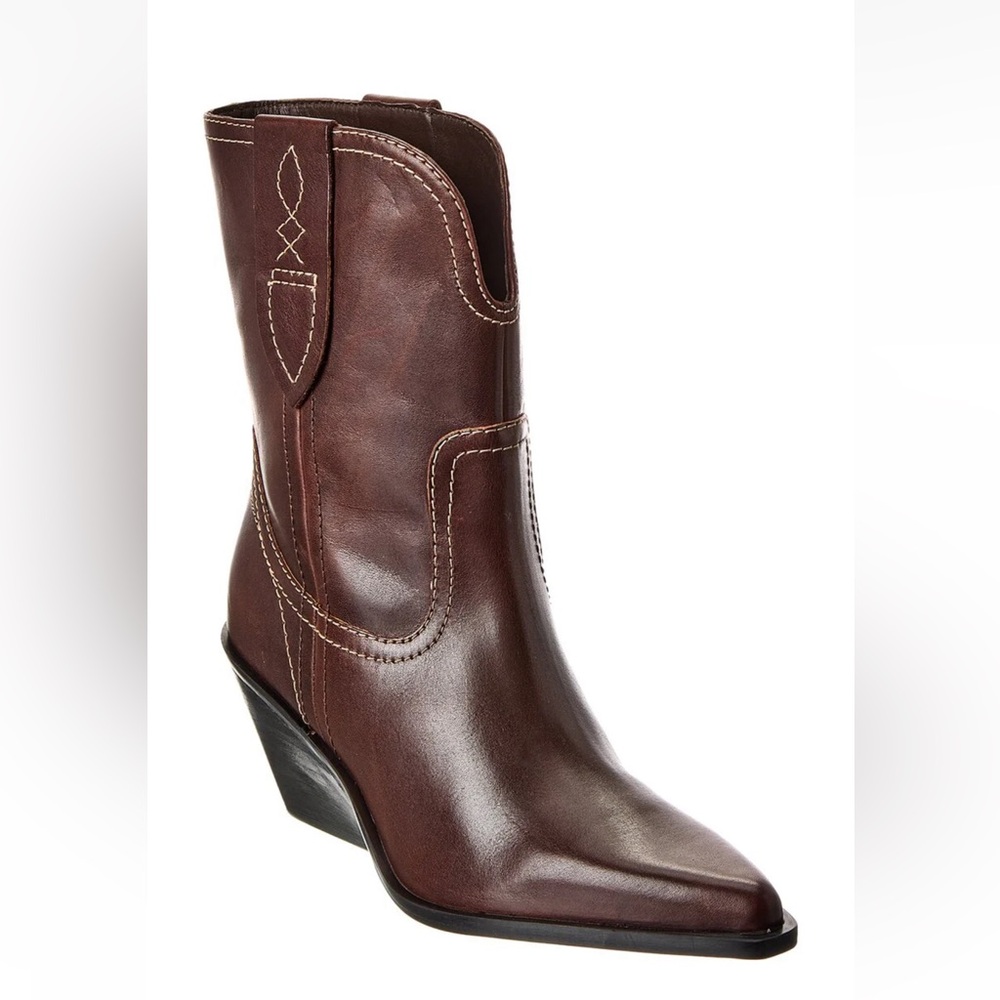 Brown Leather Western Boots